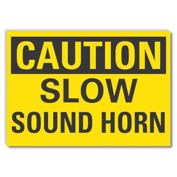 Caution Sign, 10 in H, 14 in W, Non-PVC Polymer, Horizontal Rectangle, English, LCU3-0239-ED_14x10, Lyle, Mfr#: LCU3-0239-ED_14x10