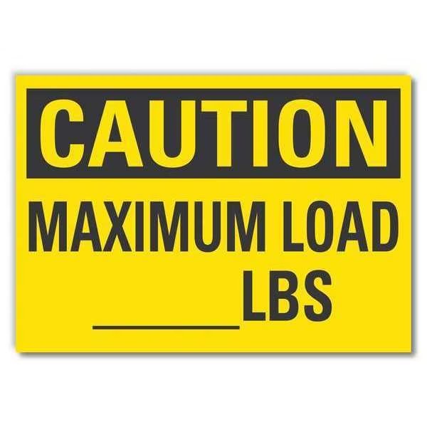 Caution Sign, Self-Adhesive Vinyl, 5 in. H, LCU3-0276-RD_7x5, LYLE, Mfr# LCU3-0276-RD_7x5
