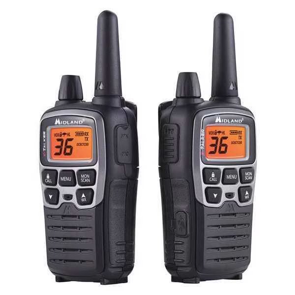 Portable Two Way Radio, 1.5W, 38 mi., Midland Radio, Mfr#: T77VP5