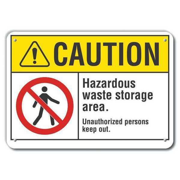Caution Sign, 10 in H, 14 in W, Plastic, Horizontal Rectangle, English, LCU3-0078-NP_14x10, Lyle, Mfr#: LCU3-0078-NP_14x10