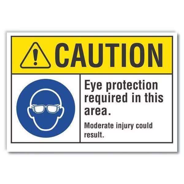 Sign, Self-Adhesive Vinyl, 3-1/2 in. H, LCU3-0060-RD_5x3.5, LYLE, Mfr# LCU3-0060-RD_5x3.5