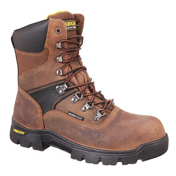 Size 9-1/2 Men's 8 in Work Boot Composite Work Boot, Brown, CAROLINA SHOE, Mfr# CA5589