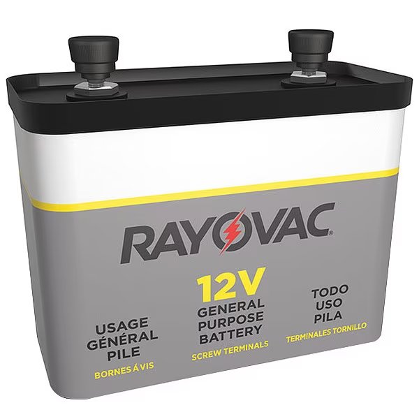 Fence Battery, Carbon Zinc, 12VDC, Screw, Rayovac, Mfr#: 926