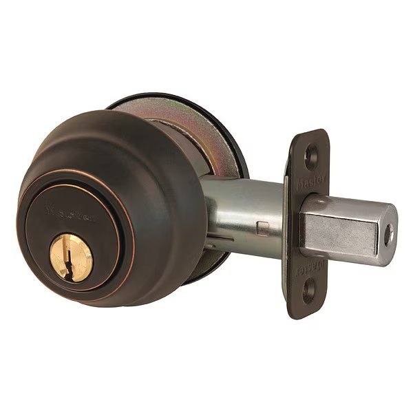 Deadbolt, Aged Bronze, Double Cylinder, MASTER LOCK, Mfr# DSH0712PKA4S