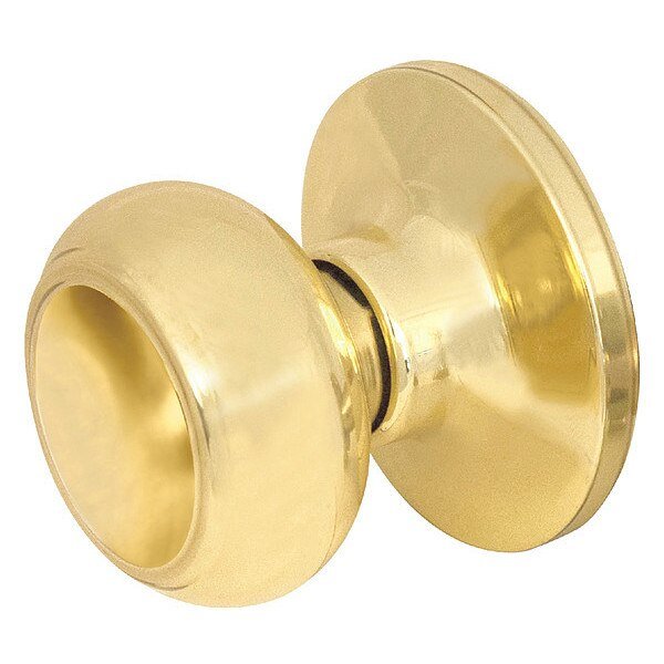 Knob Lockset, Rusk Style, Polished Brass, MASTER LOCK, Mfr# RU0503BOX