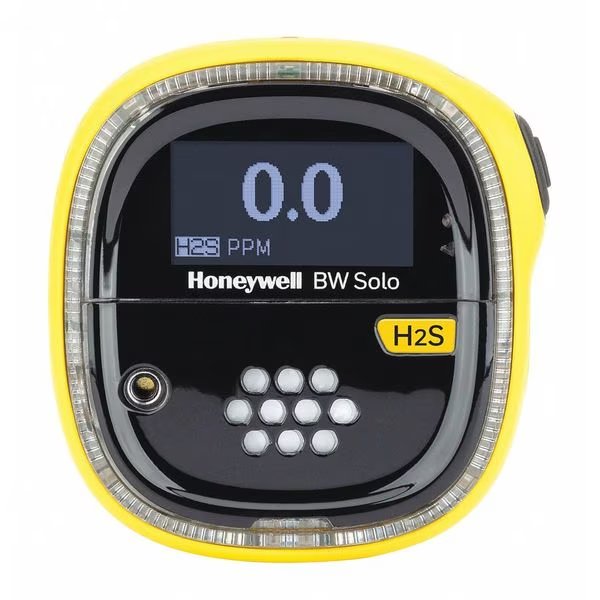 Single Gas Detector, Black/Yellow, 2-5/8