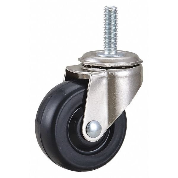 Swivel Stem Caster, Rubber, 2 in., 75 lb., EnjoyTool Select, Mfr#: 32707