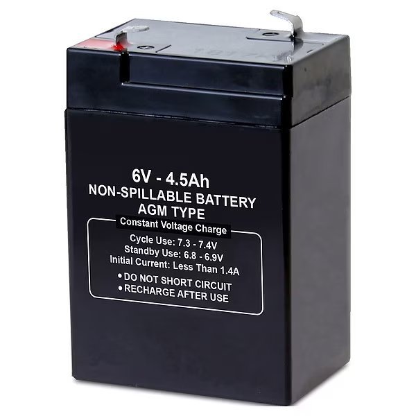 Battery, Sealed Lead Acid, 6V, 4.5Ah, Faston, EnjoyTool Select, Mfr#: 5EFF2