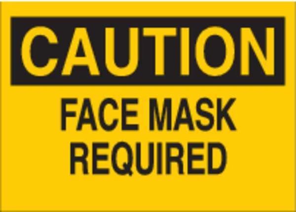 Caution Sign, 7 in Height, 10 in Width, Polyester, Rectangle, English, Brady, Mfr#: 84531