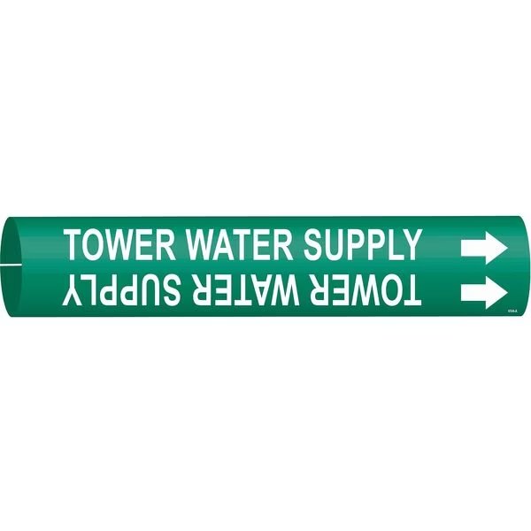 Pipe Mrkr, Tower Water Supply, 3/4 to1-3/8, BRADY, Mfr# 4144-A