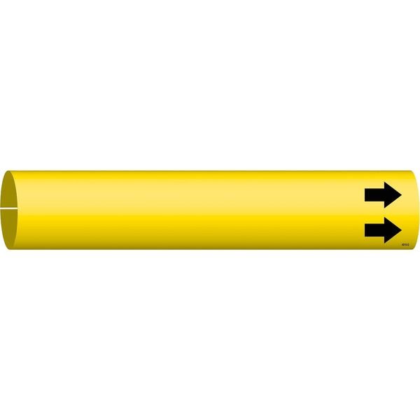 Pipe Marker, (Blank), Yellow, 4 to 6 In, BRADY, Mfr# 4010-D
