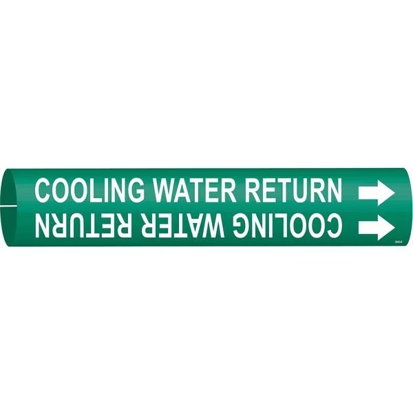 Pipe Marker, Cooling Water Return, 4to6 In, BRADY, Mfr# 4043-D