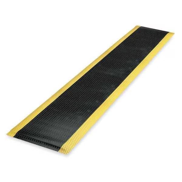 Antifatigue Runner, Black/Yellow, 14 ft. L x 3 ft. W, Vinyl Surface With Dense Closed PVC Foam Base, NOTRAX, Mfr# 479C0036YB