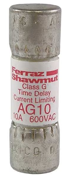 UL Class Fuse, G Class, AG Series, Fast-Acting, 3A, 600V AC, Non-Indicating, Mersen, Mfr#: AG3