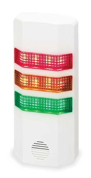 Tower Light, 60 FPM, Green, Orange, Red, Federal Signal, Mfr#: SCB-024TC