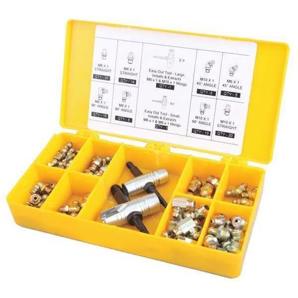 Grease Fitting and Install Kit, Metric, Westward, Mfr#: 5NUF3