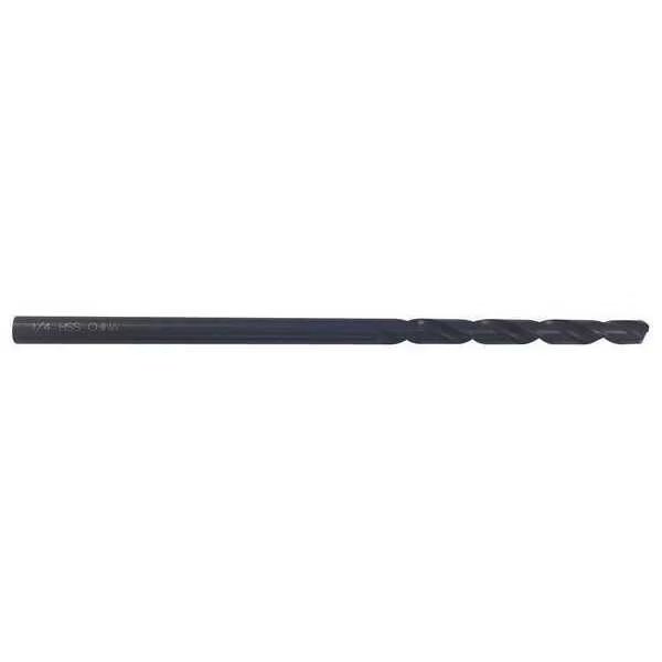 Aircraft Drill, 3/8x12 In, HSS, Blk Oxide, WESTWARD, Mfr# 5TVL3