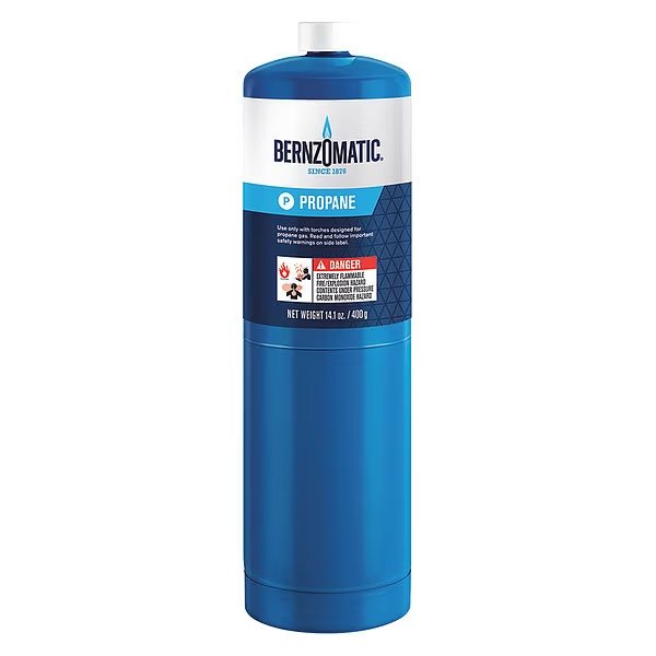 Fuel Cylinder, Propane, 14.1 oz, CGA 600 RH, Bernzomatic, Mfr#: 333670