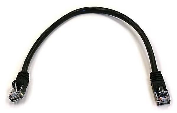 Ethernet Cable, Cat 6, Black, 1 ft., MONOPRICE, Mfr# 2288