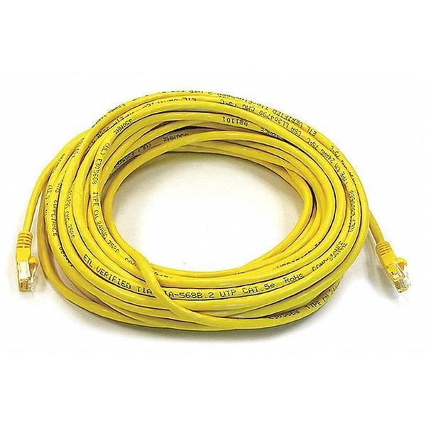 Ethernet Cable, Cat 6, Yellow, 50 ft., MONOPRICE, Mfr# 2326