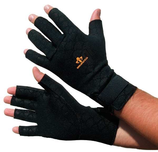 Anti-Vibration Gloves, L, Black, PR, IMPACTO, Mfr# TS199L