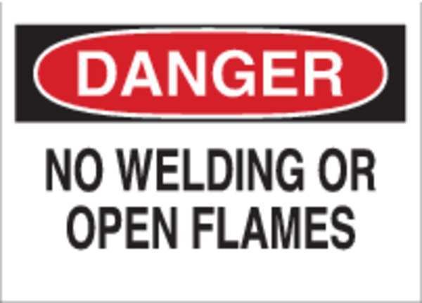 Danger Sign, 7 in Height, 10 in Width, Polyester, Rectangle, English, BRADY, Mfr# 85197