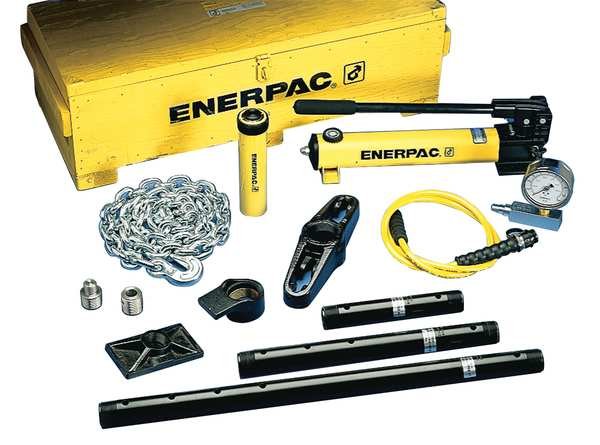 MS220, 12.5 Ton, Hydraulic Cylinder and Hand Pump Set with 13 Cylinder Attachments, ENERPAC, Mfr# MS220