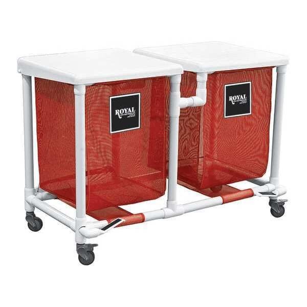 PVC Hamper, 35 gal., Dbl, Red, FP, Royal Basket Trucks, Mfr#: R35-RRX-H2F-3ULN