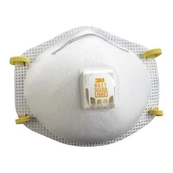 3M™ 8511 Dust Respirator with Valve, White, 80/Case, 3M, Mfr#: OCS8511