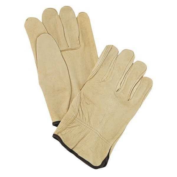 Pigskin, Driver Gloves, Cream, L, PK12, MEMPHIS, Mfr# 127-3400L
