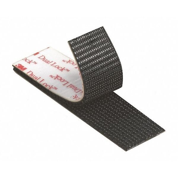 Reclosable Fastener, Rubber Adhesive, 150 ft, 1 in Wd, Black, 2 PK, 3M, Mfr# DK3M111