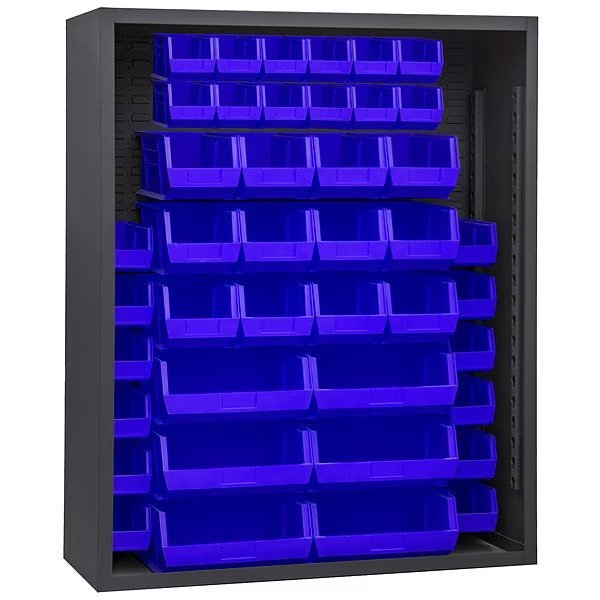 Heavy Duty Bin Cabinet, 48 in W, 72 in H, 18