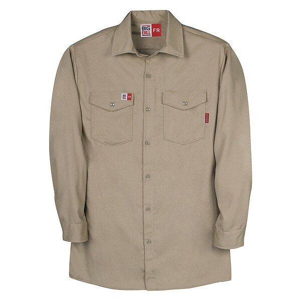 Shirt, Fire-Resistant, Khaki, BIG BILL, Mfr# TX231US7-3XLT-KAK