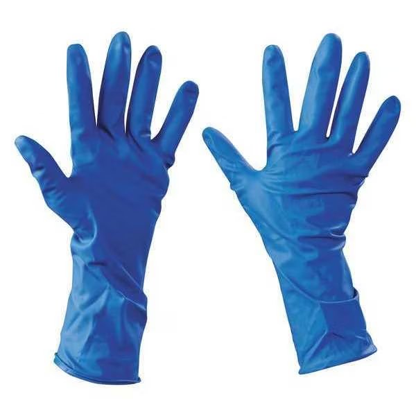 Disposable Gloves, Natural Rubber Latex, Powder Free, Blue, XL, 50 PK, ANSELL, Mfr# GLV2106XL