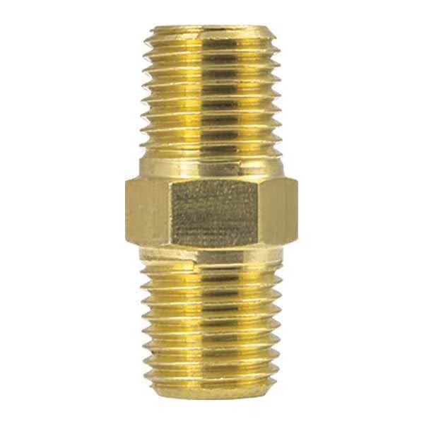 Brass Hex Nipple, MNPT, 1/8