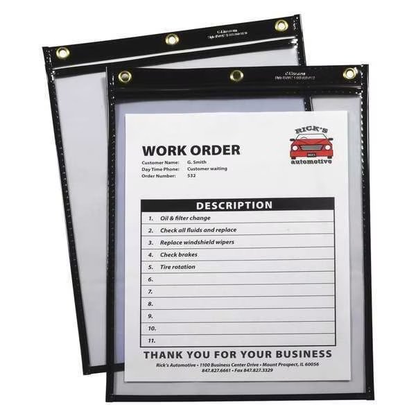 Shop Ticket Holder, 9x12, Black, PK15, C-Line Products, Mfr#: 50912