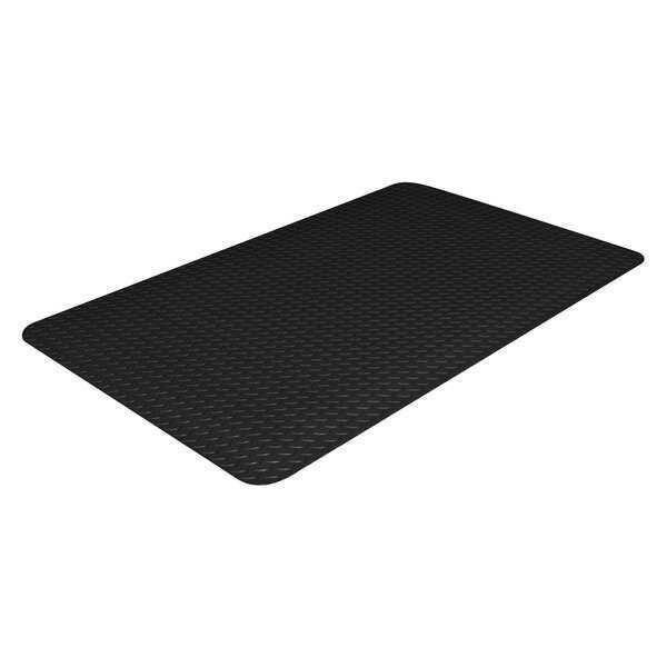 Floor Runner, Black, 75 ft. L x 3 ft. W, Diamond Surface Pattern, CROWN MATTING TECHNOLOGIES, Mfr# CXR0036DB