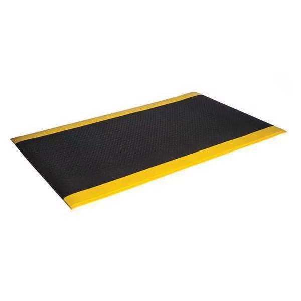Antifatigue Comfort Mat, Black/Yellow, 5 ft. L x 3 ft. W, CROWN MATTING TECHNOLOGIES, Mfr# WB Z035YP