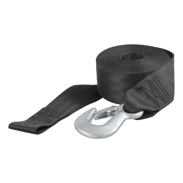 Winch Strap w/Snap Hook, 1333 lb., 20 ft., Curt, Mfr#: 29007
