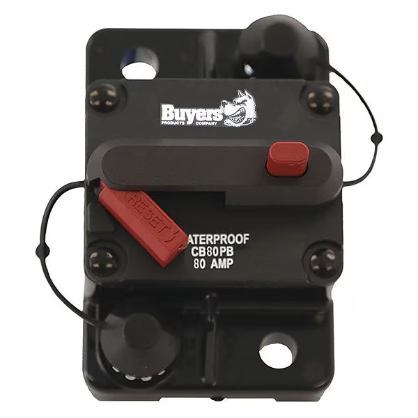 Circuit Breaker w/Manual Reset, 80A, BUYERS PRODUCTS, Mfr# CB80PB