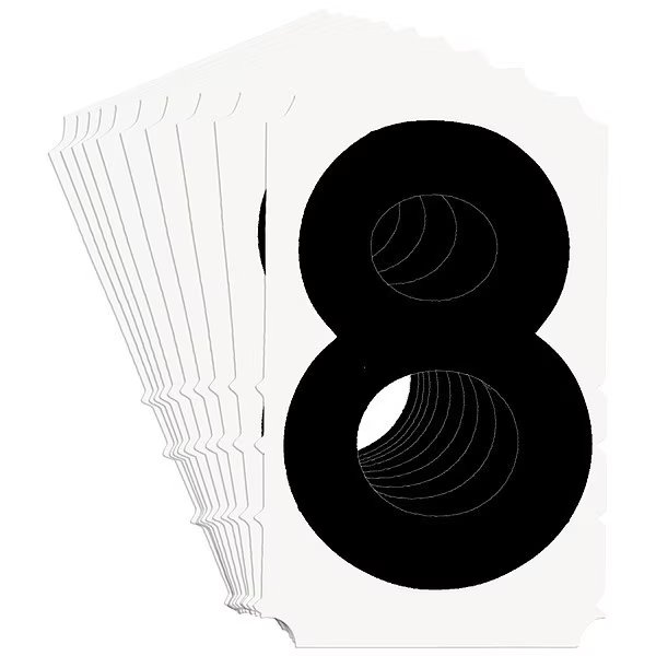 Numbers and Letters Labels, PK 10, BRADY, Mfr# 5100P-8