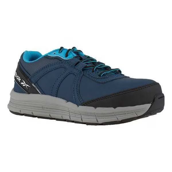 Size 10-1/2 Women's Athletic Shoe Steel Work Shoe, Navy/Light Blue, REEBOK, Mfr# RB354