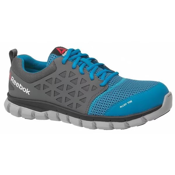 Size 15W Men's Athletic Shoe Alloy Work Shoe, Blue/Gray, REEBOK, Mfr# RB4040
