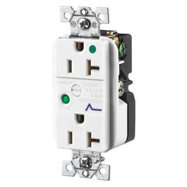 Receptacle, 20 A Amps, 125V AC, Flush Mount, Decorator Duplex Outlet, 5-20R, White, EnjoyTool select, Mfr# SP83WA