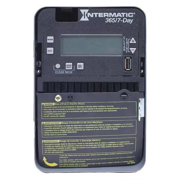 Electronic Timer, 7/365 Days, 20A, INTERMATIC, Mfr# ET2715C