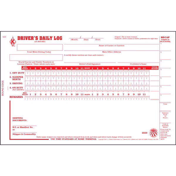 Detailed Driver Logbook, With Carbon
