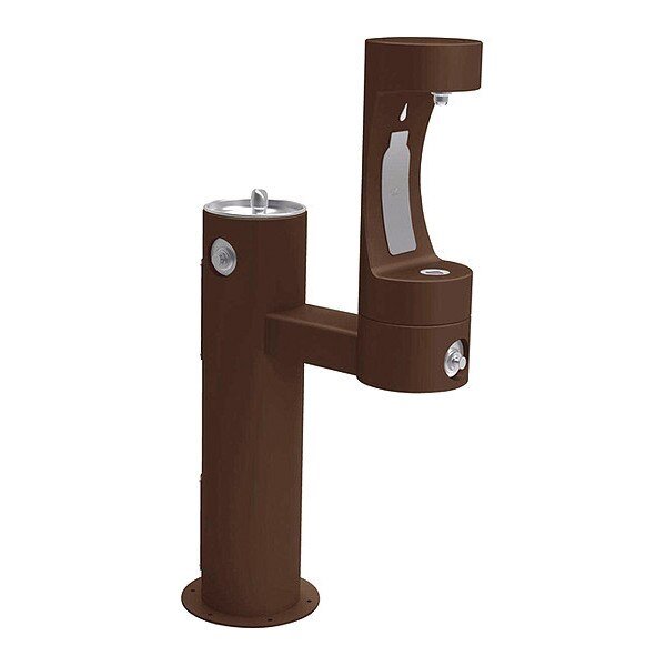 Outdoor, Brown, Yes ADA, Bottle Fill Station, 2-Lvl Ped, Brwn, Elkay, Mfr#: 4420BF1LFRKBRN