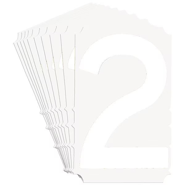 Numbers and Letters Labels, PK 10, BRADY, Mfr# 5210P-2