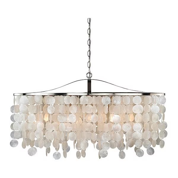 Elsa Capiz Shell 36in Pendant Natural, VAXCEL, Mfr# P0140