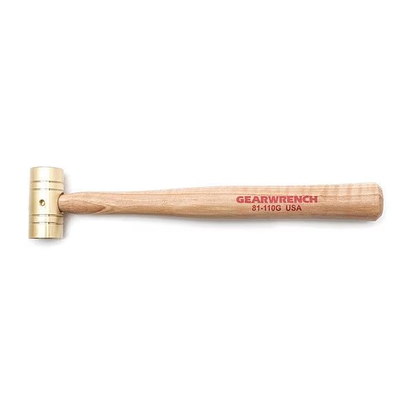 8 oz. Brass Hammer with Hickory Handle, Gearwrench, Mfr#: 81-110G